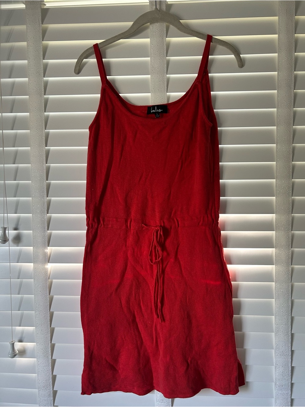 Lulus Dress Thula Red Orange Knit Mini Sleeveless Sheath Small